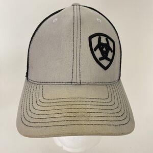 ARIAT baseball Summer hat cap black gray adjustable snap back Embroidered